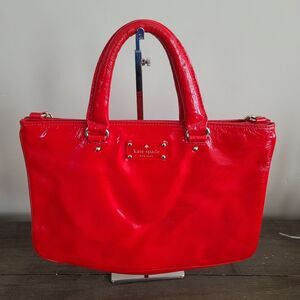 Kate Spade Fanfare Brette Satchel Red  EUC
